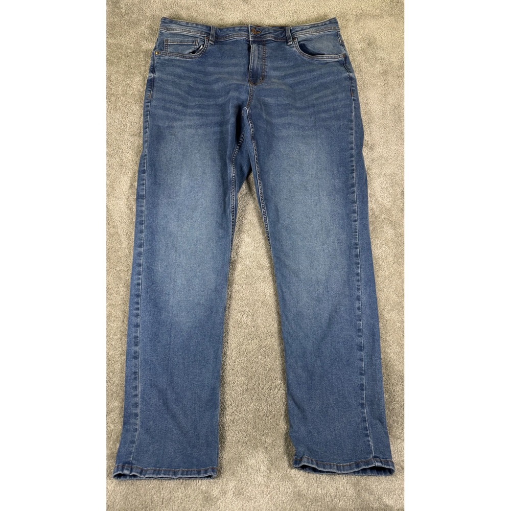 TPJ Thick Thicc Mens Straight Leg Jeans 38x36 Blue Medium Wash JU9T6NCWB36
